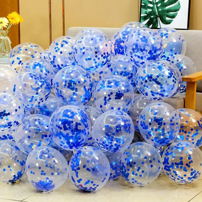 Bulk 100 Pcs 15.7 Inch Glitter Clear Latex Balloons with Sequins Inside for Wedding Birthday Party Baby Shower Decoration Wholesale