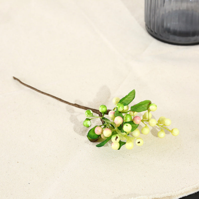 Red Berry Christmas Foam Fruit, Artificial Holly Berry Stem, 9", Plastic, Holiday Decor, Wedding Centerpiece, DIY Floral Arrangement