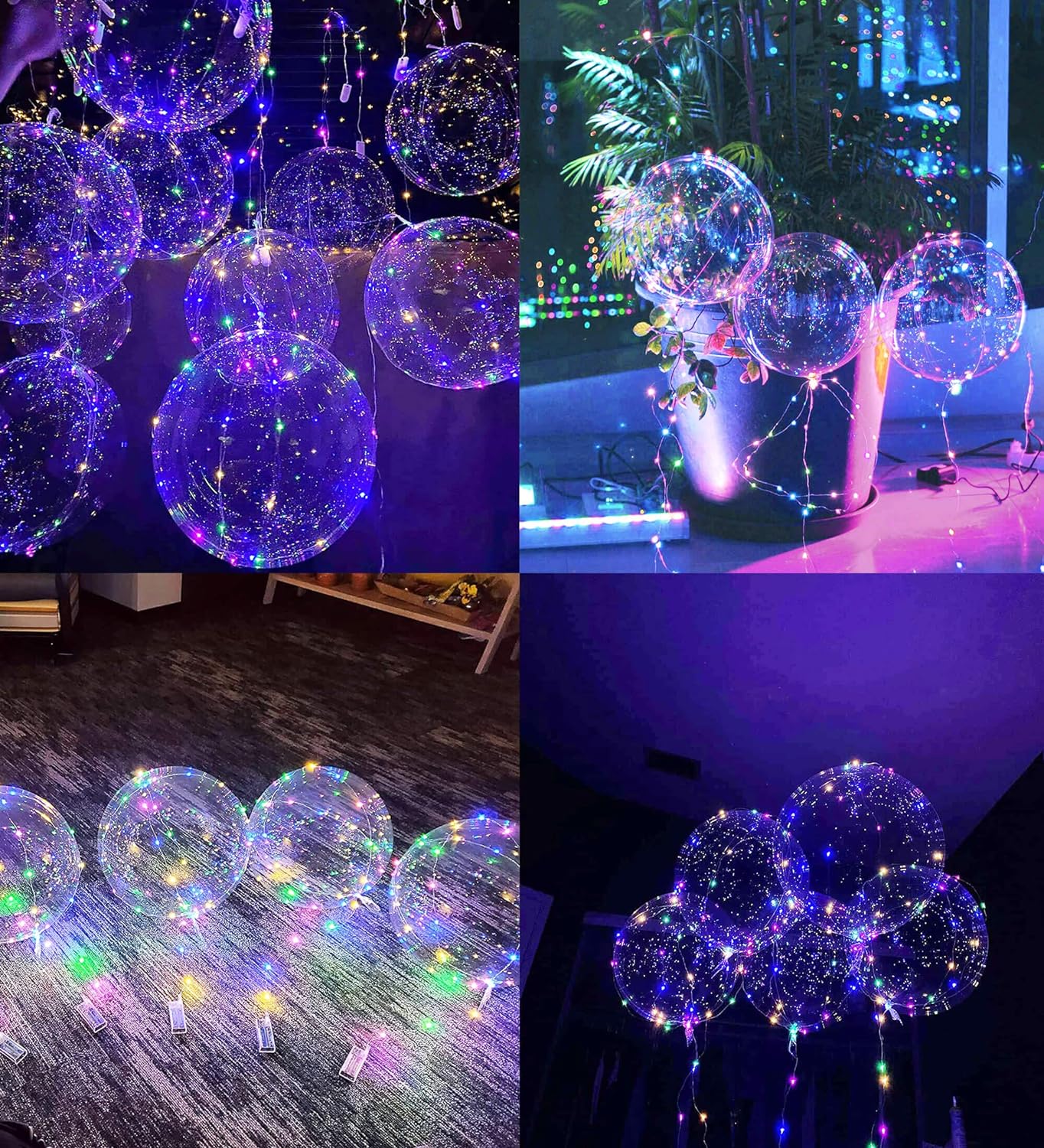 Bulk 10 Pcs 20 Inch LED Light Up Balloons Illuminate Your Celebration Perfect Decoration for Valentines Day Halloween Christmas Weddings and Birthday Parties Wholesale