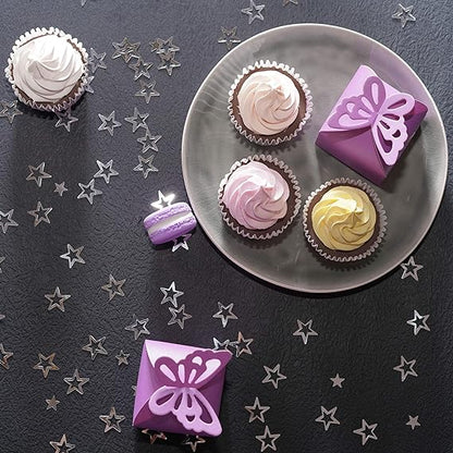 Bulk 50 Pack Favor Boxes with Hollow-out Butterfly for Birthday Party Wedding Thanksgiving Valentine's Day Wholesale