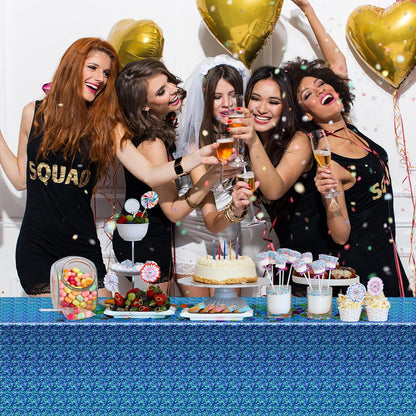 Bulk Vibrant Rainbow Disposable Tablecloth 54x108 Inches Ideal for Birthday Parties Buffets Disco and Mermaid Themed Decor Wholesale