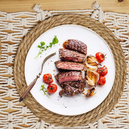 Bulk 10 Pack 12 Inch Round Farmhouse Woven Placemats Rustic Rattan Water Hyacinth Braided Mats for Dining Home Decor Weddings Wholesale