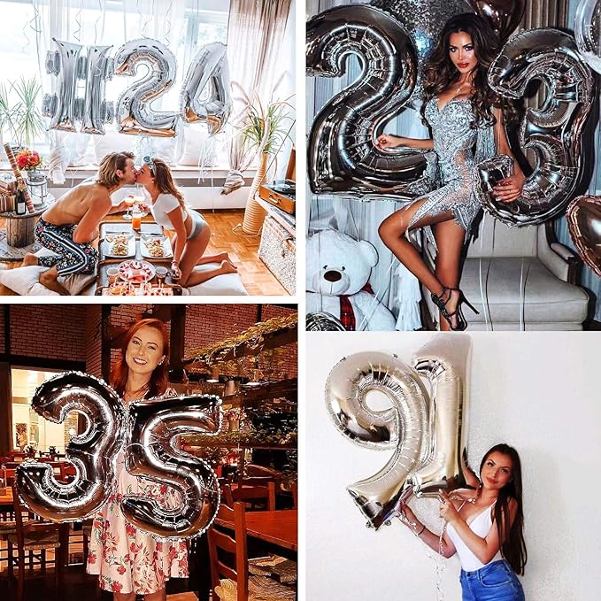 Bulk 32 Inch Foil Number Balloon for Birthday Party Decoration Graduation Celebration Holiday Accessory Decor Wholesale