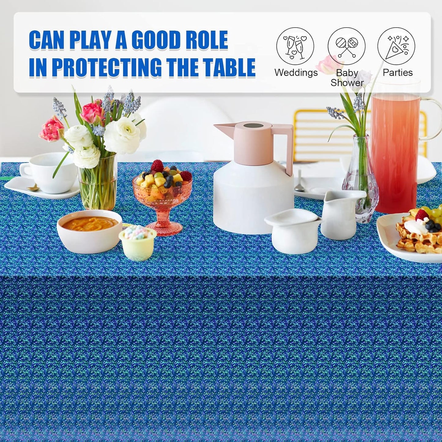 Bulk Vibrant Rainbow Disposable Tablecloth 54x108 Inches Ideal for Birthday Parties Buffets Disco and Mermaid Themed Decor Wholesale