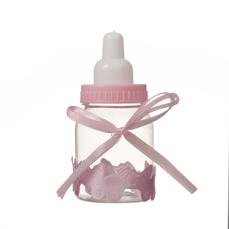 Bulk 12 Pack 3.5" Clear Baby Bottle Candy Gift Boxes for Baby Shower Party Favor Boxes Wholesale