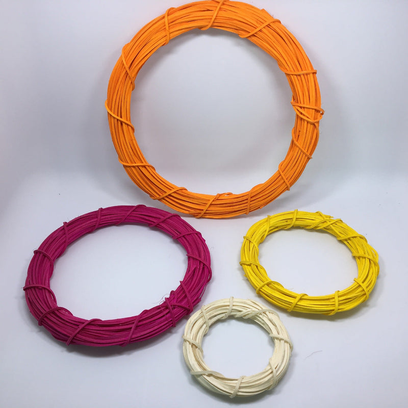 2 Pack Rattan Wreath Frames for DIY Crafts, Colorful, Bulk Wholesale