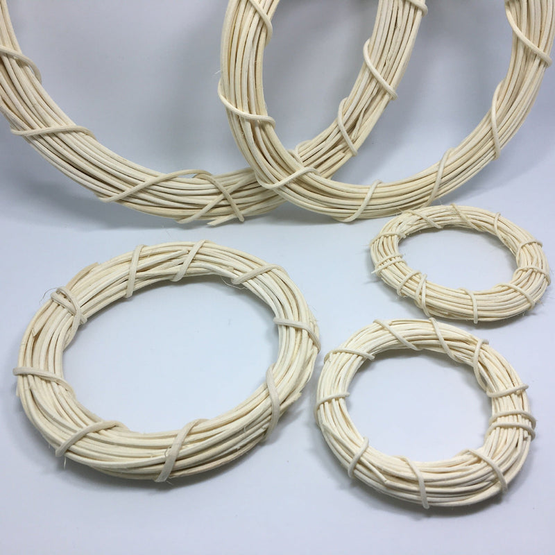 2 Pack Rattan Wreath Frames for DIY Crafts, Colorful, Bulk Wholesale