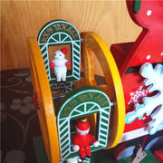 9.8 Inch Christmas Music Box with Santa and Snowmen Tabletop Musical Ornament Bulk Quantity