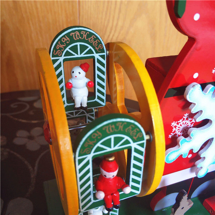 9.8 Inch Christmas Music Box with Santa and Snowmen Tabletop Musical Ornament Bulk Quantity