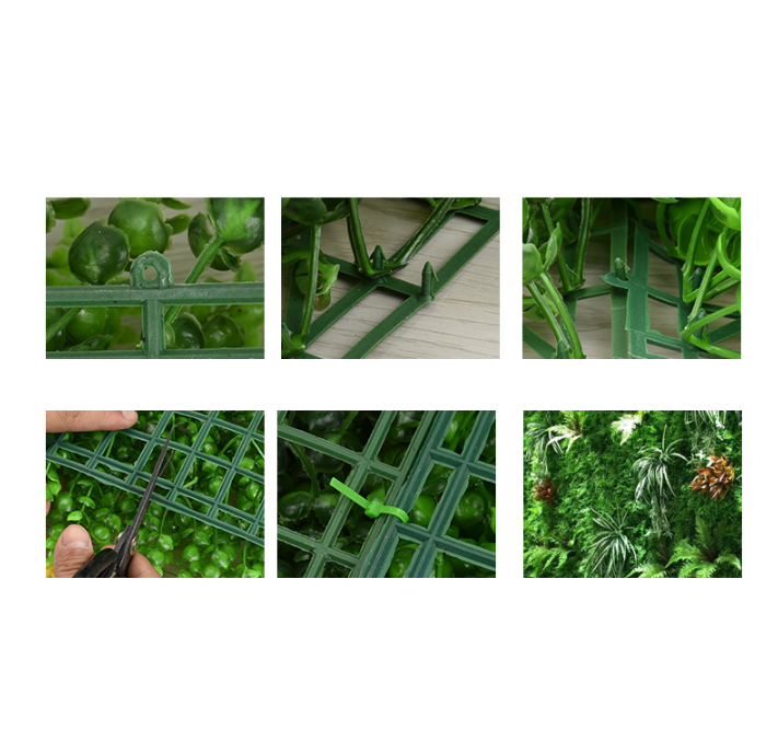 12 Inch 12 Pcs Artificial Boxwood Wall Mat Greenery Backdrop UV Protected