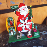 9.8 Inch Christmas Music Box with Santa and Snowmen Tabletop Musical Ornament Bulk Quantity