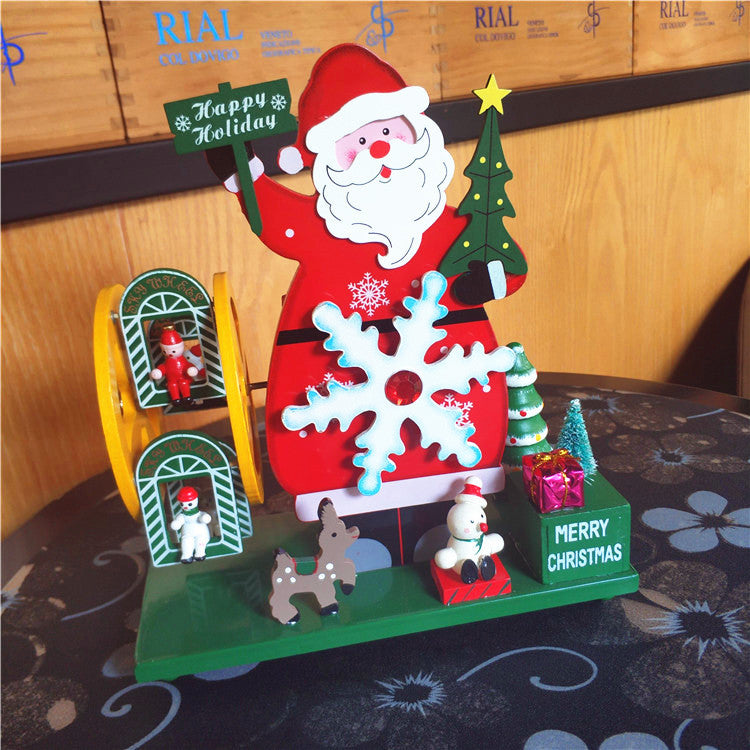 9.8 Inch Christmas Music Box with Santa and Snowmen Tabletop Musical Ornament Bulk Quantity