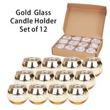 Bulk 12 PCS Electroplated Glass Ball Tealight Candle Holders For Wedding Bridal Shower and Party Table Centerpieces Home Decor Wholesale