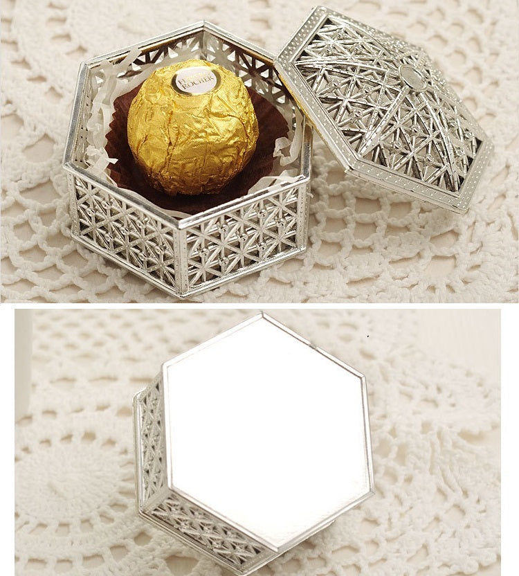 Bulk 12 Pack Hollow-out Storage Boxes Candy Favor Boxes for Wedding Baby Shower Birthday Party Wholesale