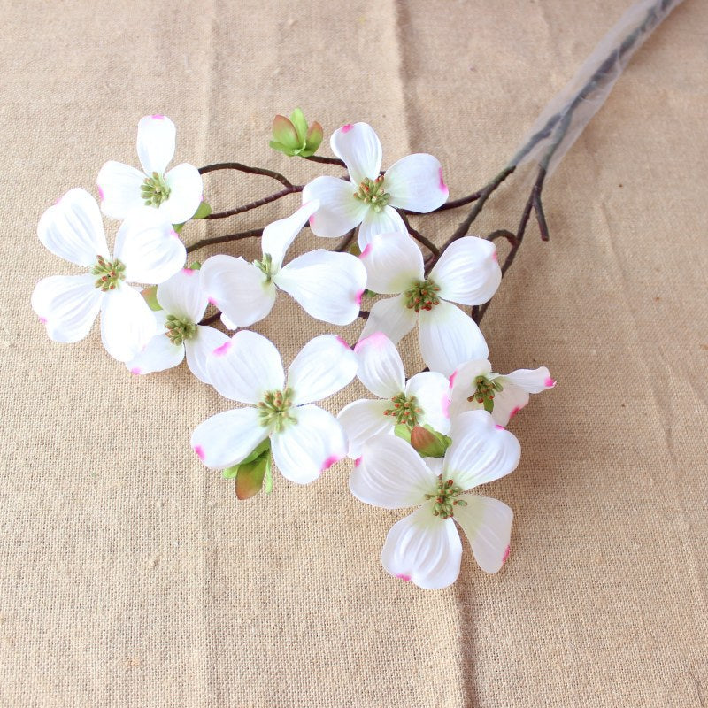 26 Inch Artificial Dogwood Stem Bulk Quantity Silk Flower Stems