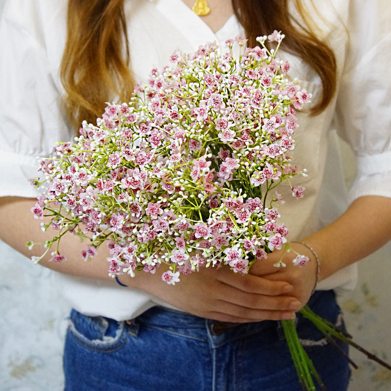 19 Inch Silk Baby's Breath Stems, 10 Pcs Artificial Flower Branch Spray Bouquet for Wedding Arrangement