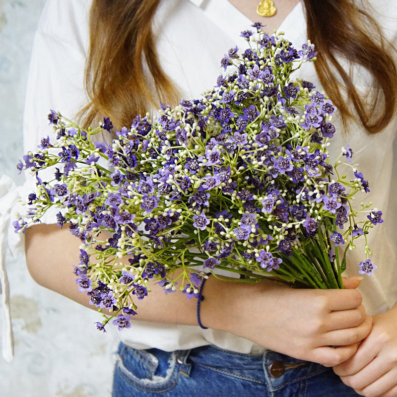 19 Inch Silk Baby's Breath Stems, 10 Pcs Artificial Flower Branch Spray Bouquet for Wedding Arrangement