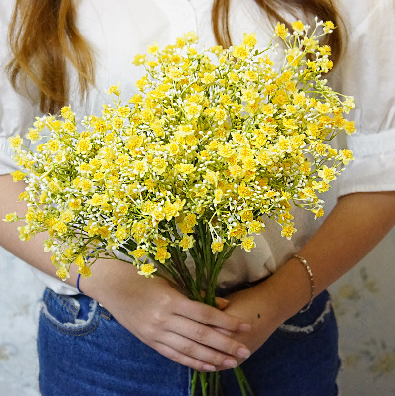 19 Inch Silk Baby's Breath Stems, 10 Pcs Artificial Flower Branch Spray Bouquet for Wedding Arrangement