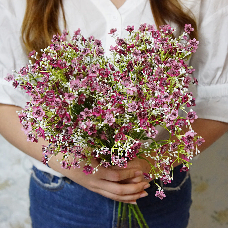 19 Inch Silk Baby's Breath Stems, 10 Pcs Artificial Flower Branch Spray Bouquet for Wedding Arrangement