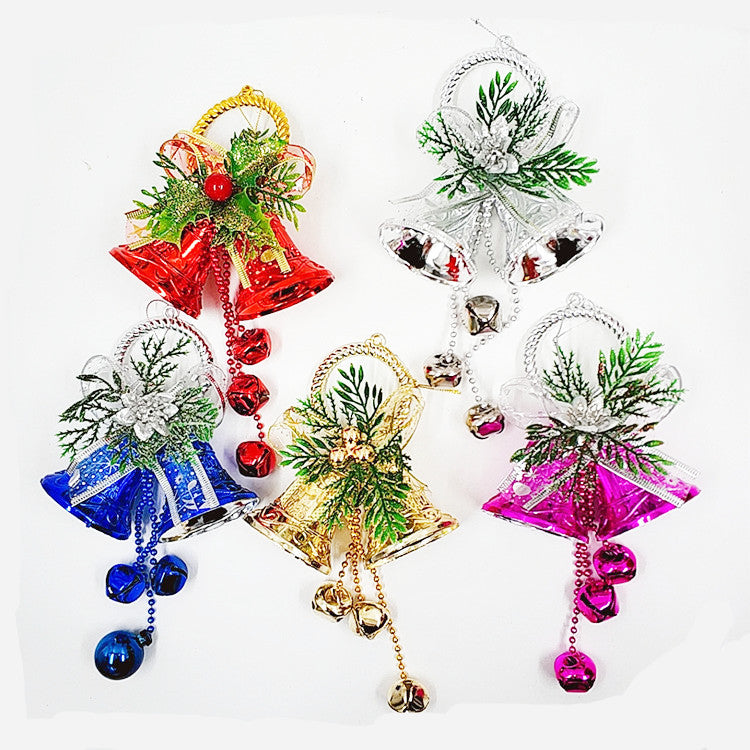 2.3 Inch Double Bell Pendant Ornaments for Christmas Tree Decor Bulk Quantity