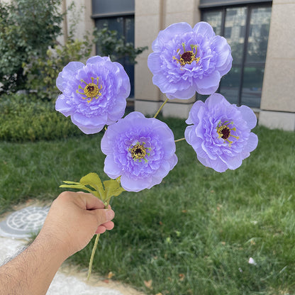 Wedding Floral Backdrop Artificial Lotus Stems - 23.23" Bendable Silk Decor for Venue Styling