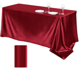 Bulk 4 Pack Satin Tablecloths 102x58 Inch for Wedding Banquet Party Events Decorations