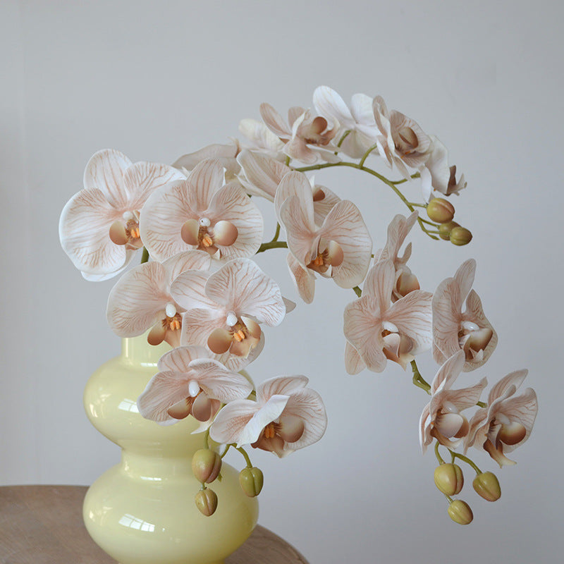 9 Heads Artificial Orchid Flowers Bulk Pack, Real Touch, Exclusive Color, Silk Material