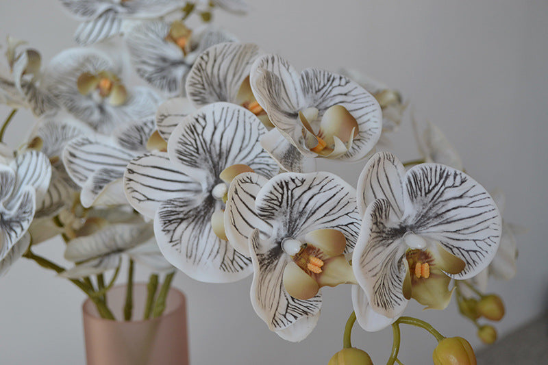9 Heads Artificial Orchid Flowers Bulk Pack, Real Touch, Exclusive Color, Silk Material