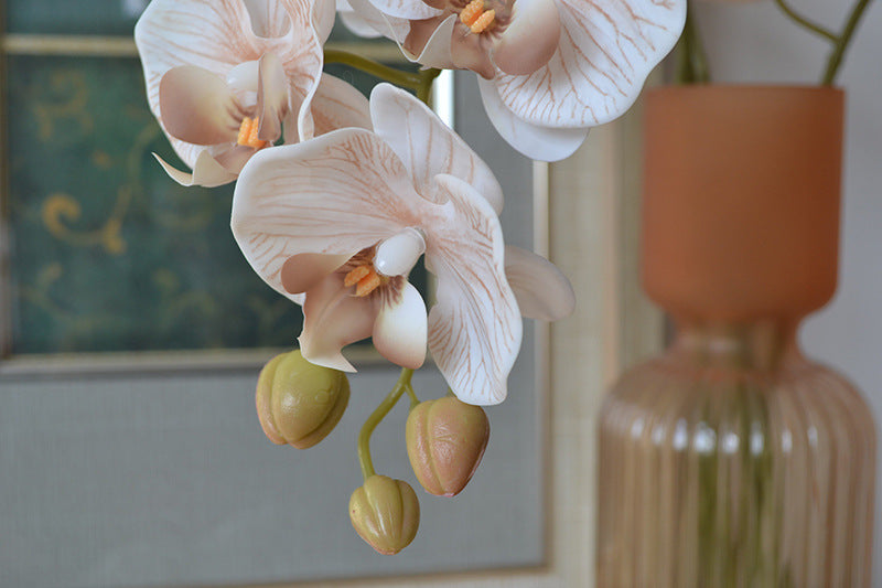 9 Heads Artificial Orchid Flowers Bulk Pack, Real Touch, Exclusive Color, Silk Material