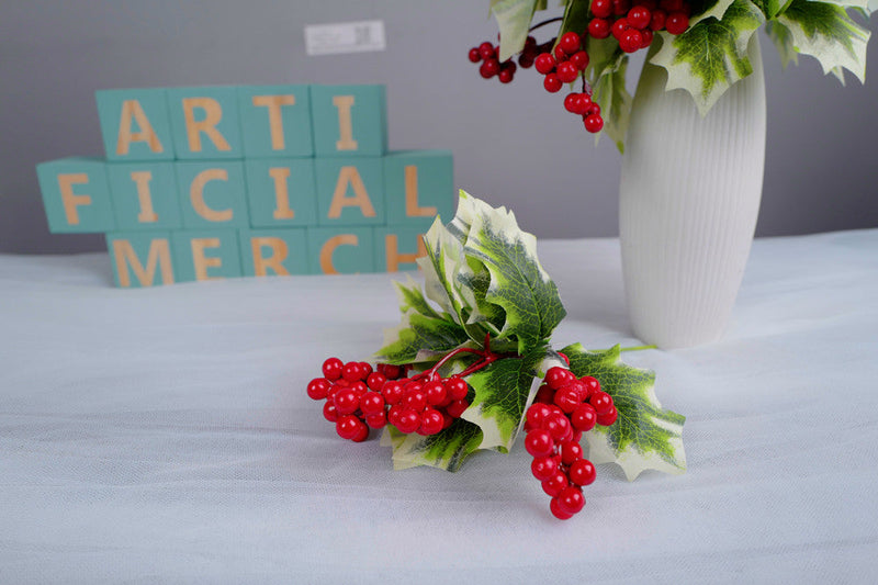 9 Inch Artificial Christmas Red Berry Picks Bulk Quantity