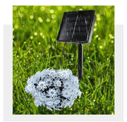 10 Pcs Artificial Lotus Flower String Lights 12ft Solar LED Outdoor Water Lily Decor