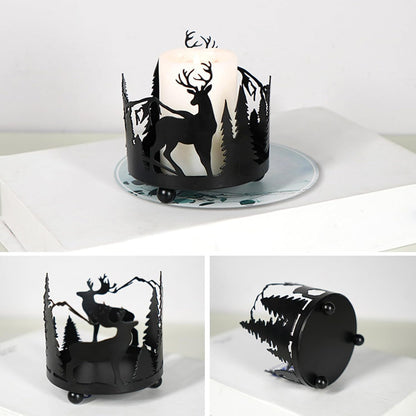 Bulk Christmas Scented Candle Holder with Iron Stand Creative Centerpiece for Dining Table Versatile Holiday Home Decor Wholesale