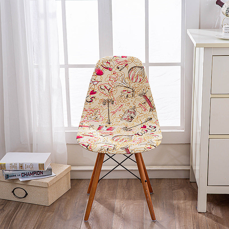 Bulk 2 Pcs Elasticity Shell Chair Covers Irregular Pattern for Restaurant and Living Room Decoration Wholesale