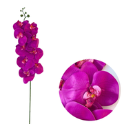 50 Pcs Phalaenopsis Orchid Artificial Flowers Stems, 9 Heads, 48 Colors, Real Touch
