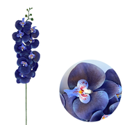 50 Pcs Phalaenopsis Orchid Artificial Flowers Stems, 9 Heads, 48 Colors, Real Touch