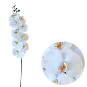 50 Pcs Phalaenopsis Orchid Artificial Flowers Stems, 9 Heads, 48 Colors, Real Touch