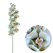 50 Pcs Phalaenopsis Orchid Artificial Flowers Stems, 9 Heads, 48 Colors, Real Touch