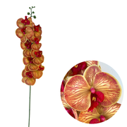50 Pcs Phalaenopsis Orchid Artificial Flowers Stems, 9 Heads, 48 Colors, Real Touch