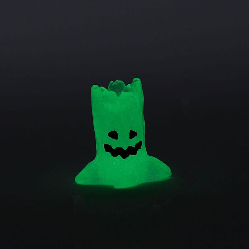 Halloween Decorations Glow-in-the Dark Fairy Garden Statues Miniature Spooky Tree Spirits for Miniature Landscape Decor