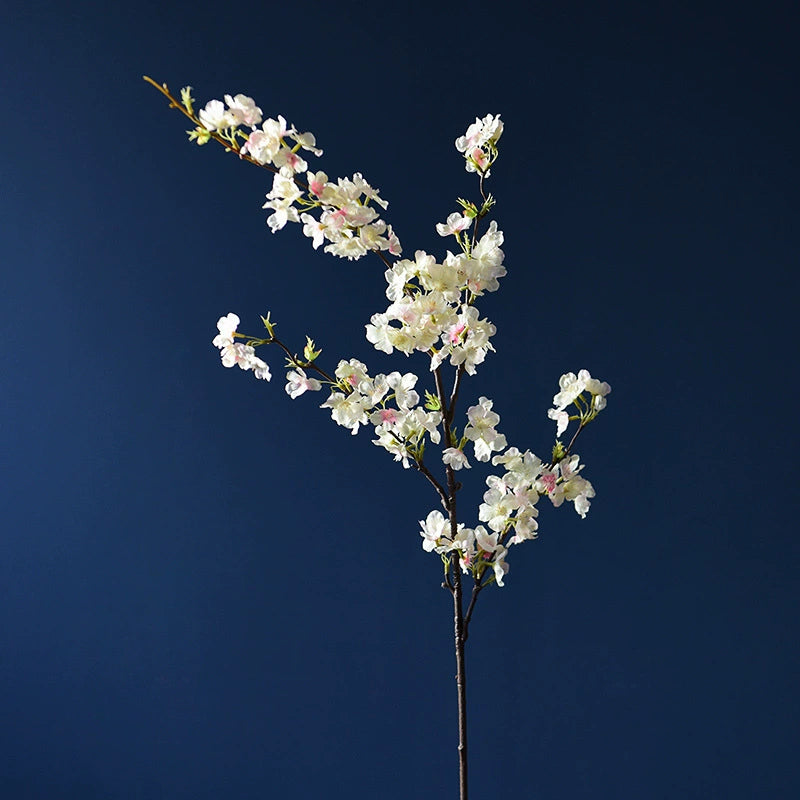 Ceremony Artificial Cherry Blossom Stems, 4-Branch Faux Floral Branches for Arch & Aisle Decor