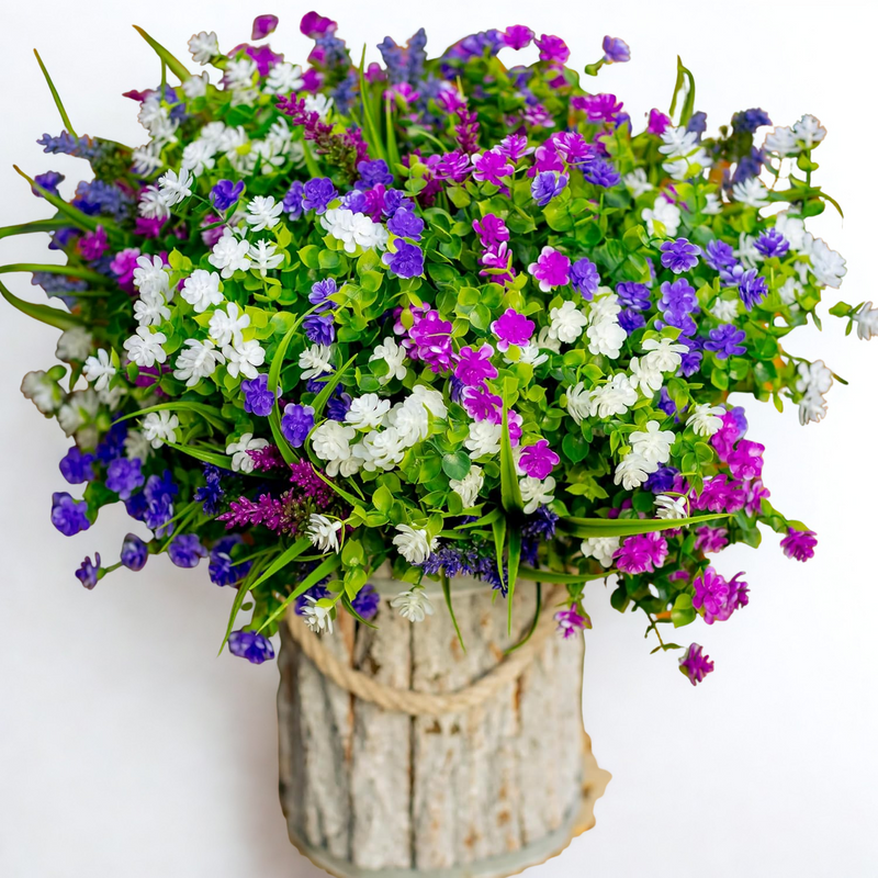 12 PCS Artificial Flowers Stems, 12 Inch UV Resistant Lifelike Greenery for Indoor Outdoor Pots and Planters