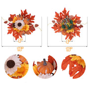 2 Pcs Artificial Sunflower and Maple Leaf Flower Balls for Table Centerpieces