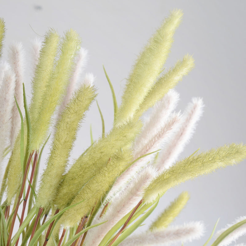 34 Inch Artificial Bunny Tails Grass Stems, 10 Pcs Bulk Dog's Tail Spray Branches