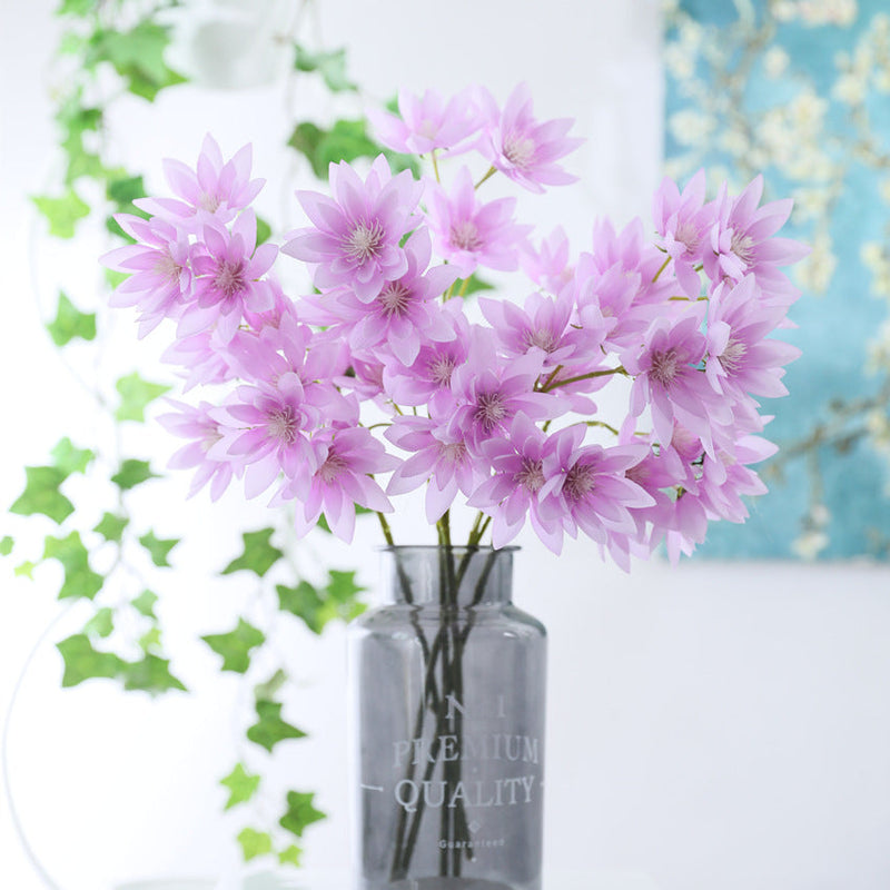 21 Inch Artificial Lotus Flower Stems Bulk 21 Pcs Silk Flowers
