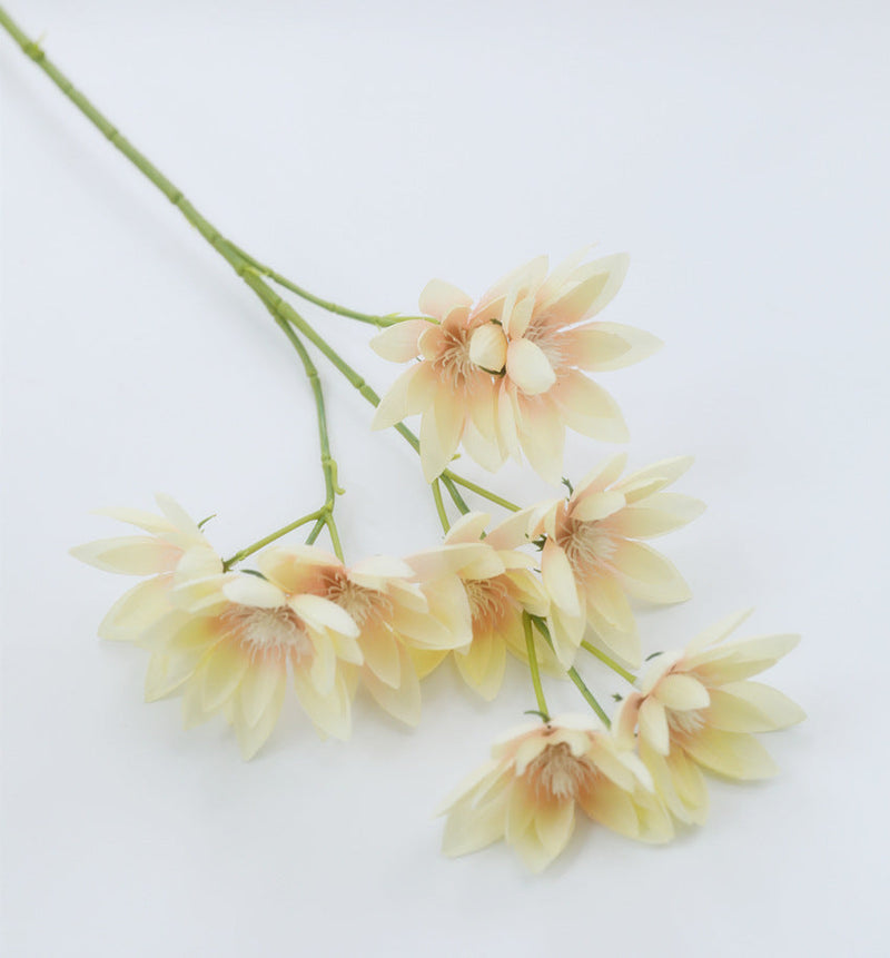 21 Inch Artificial Lotus Flower Stems Bulk 21 Pcs Silk Flowers