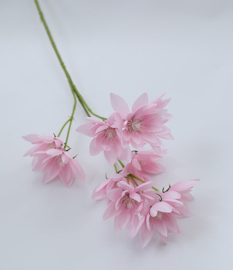 21 Inch Artificial Lotus Flower Stems Bulk 21 Pcs Silk Flowers