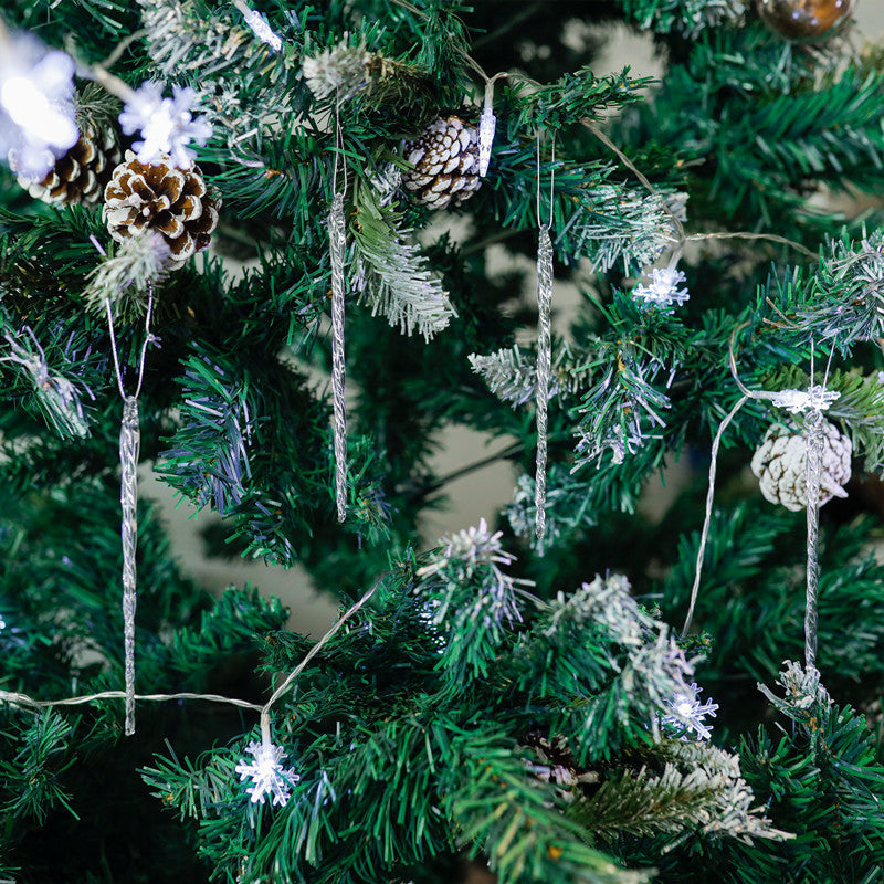 36 Pcs Clear Glass Icicle Drop Ornaments Christmas Decorations Bulk Pack
