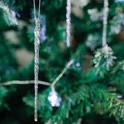 36 Pcs Clear Glass Icicle Drop Ornaments Christmas Decorations Bulk Pack