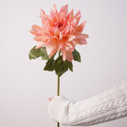 23.6 Inch Artificial Silk Dahlia Stem - Real Touch Lifelike Flower for Wedding and Home Decor