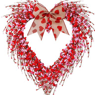 Valentine's Day Faux Forsythia Wreaths (6 Styles/Sizes) - Pink & Red Romantic Decor